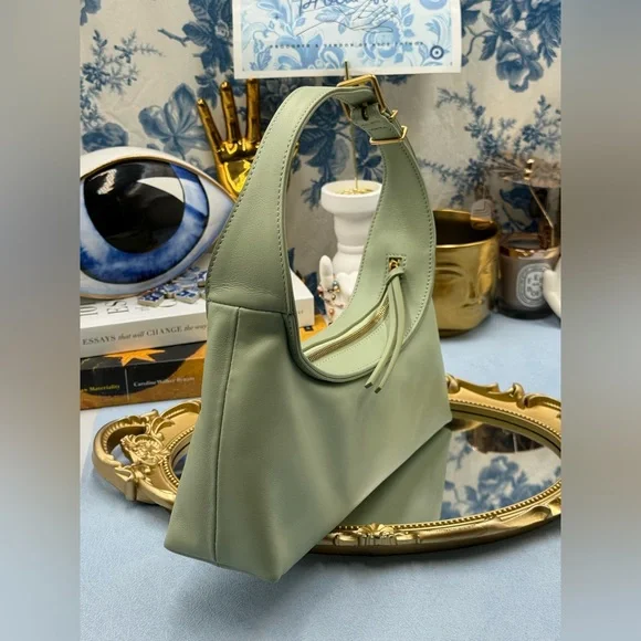 🆕 OROTON 🧿 NWOT Cinder Mini Baguette Shoulder Bag, Agave Green - Picture 5 of 12